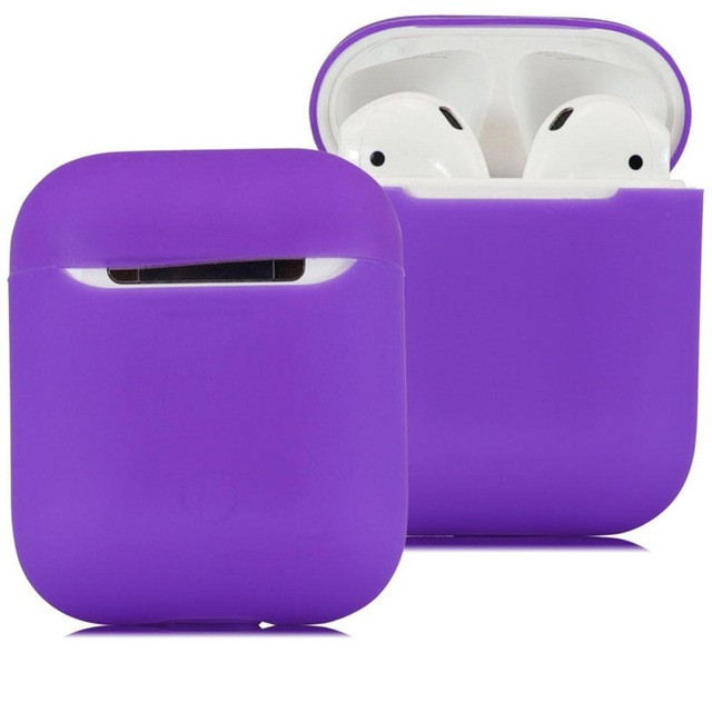 

Силиконовый футляр для наушников Airpods Ultra Slim Сиреневый / Light purple (103858)