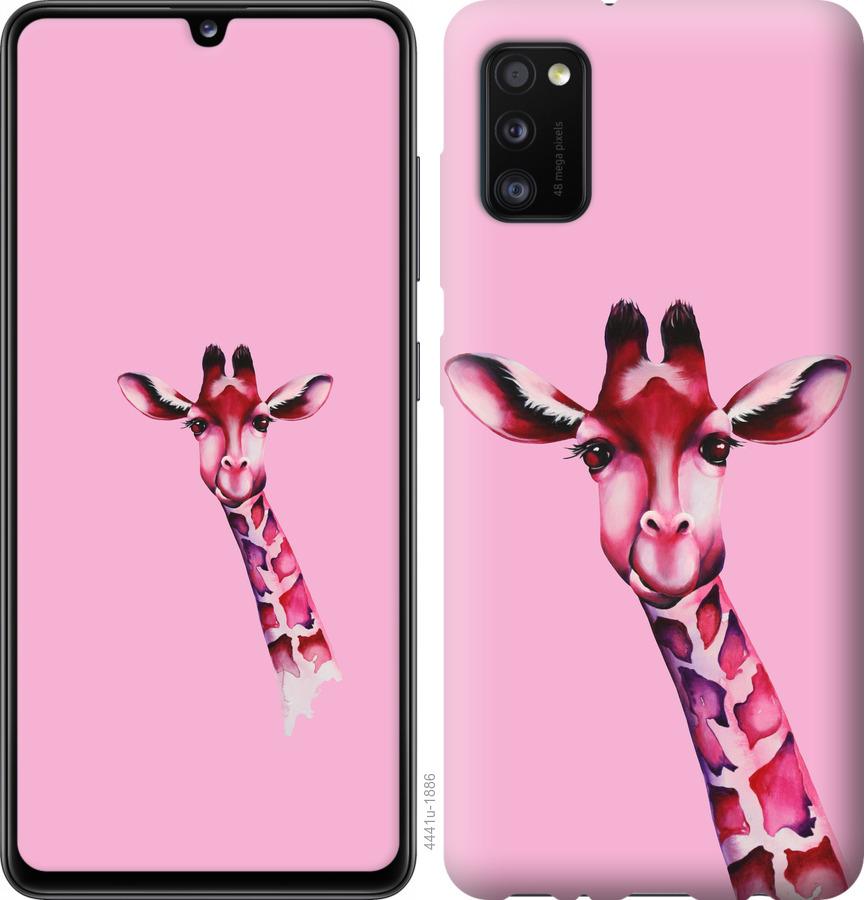 Чехол на Samsung Galaxy A41 A415F Розовая жирафа