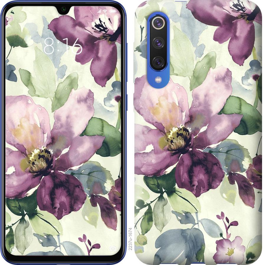

Чохол на Xiaomi Mi Note 10 Квіти аквареллю