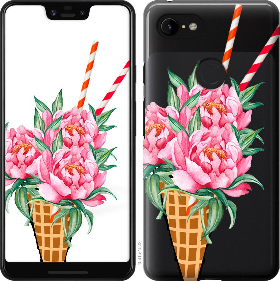 

Чехол на Google Pixel 3 XL Мороженое-пионы