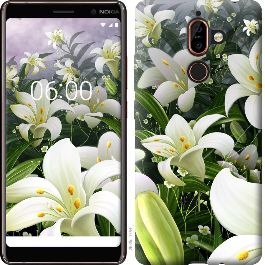 

Чохол на Nokia 7 Plus білі лілії
