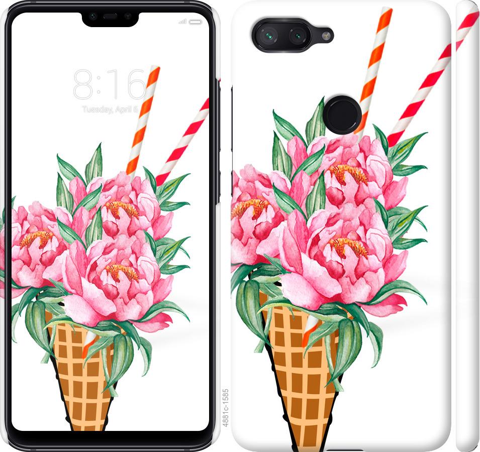 

Чехол на Xiaomi Mi 8 Lite Мороженое-пионы