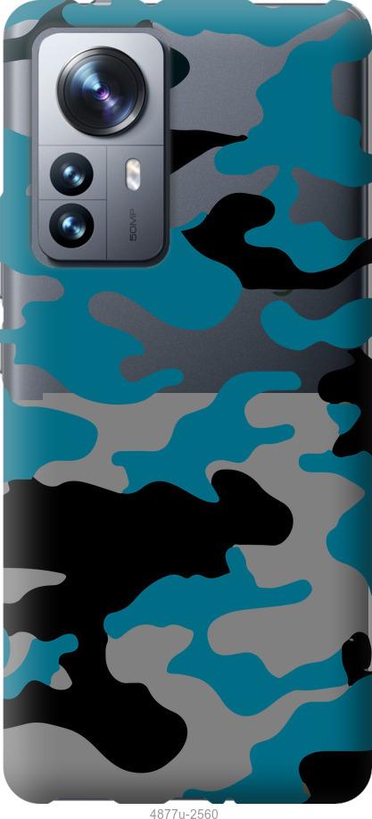 Чехол на Xiaomi 12 Pro Камуфляж прозрачный фон
