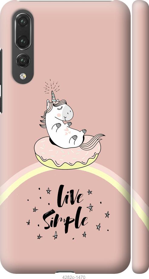 

Чехол на Huawei P20 Pro Единорожка в пончике