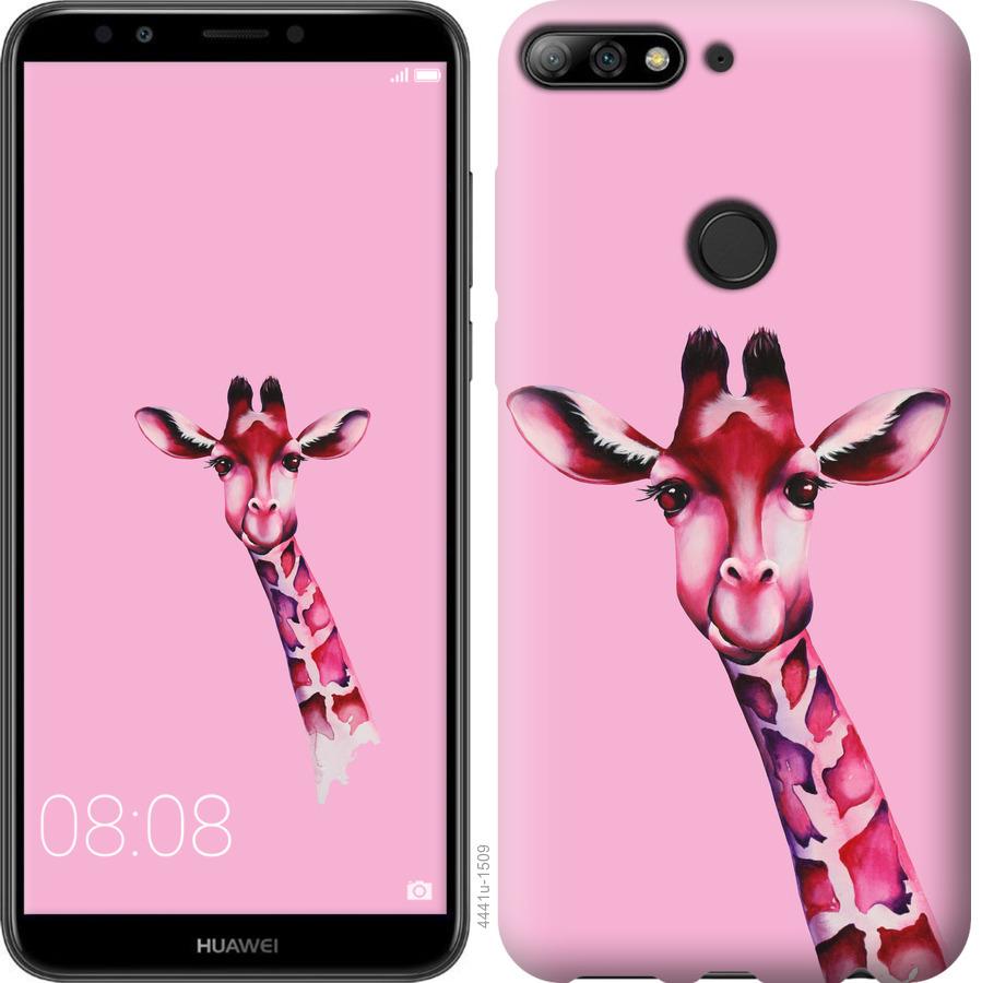 

Чохол на Huawei Y7 Prime 2018 Рожева жирафа