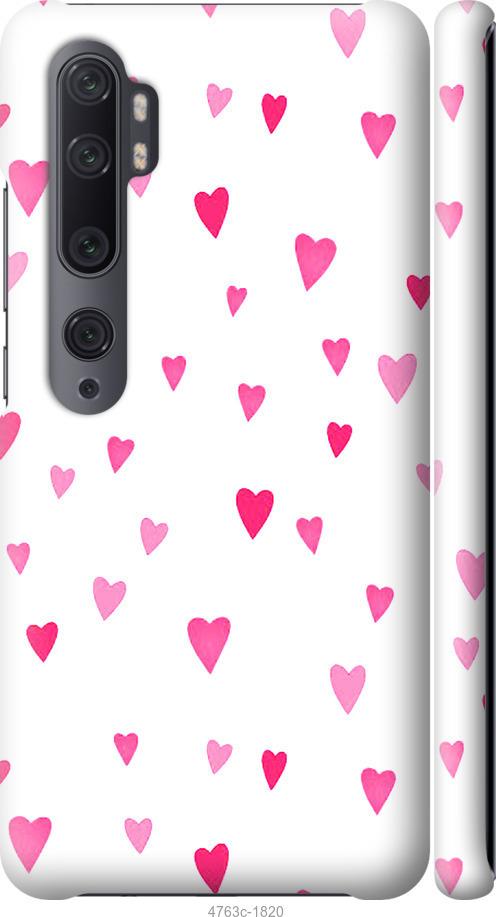 Чехол на Xiaomi Mi Note 10 Сердечки 2
