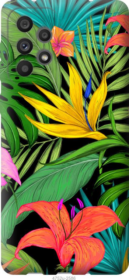 Чехол на Samsung Galaxy A73 A736B Тропические листья 1