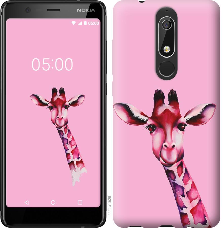 

Чохол на Nokia 5.1 Рожева жирафа