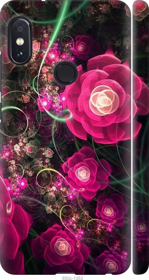 Чехол на Xiaomi Redmi Note 5 Pro Абстрактные цветы 3