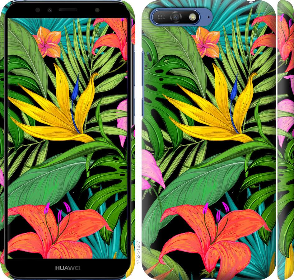 

Чохол на Huawei Y6 2018 Тропічні листя 1