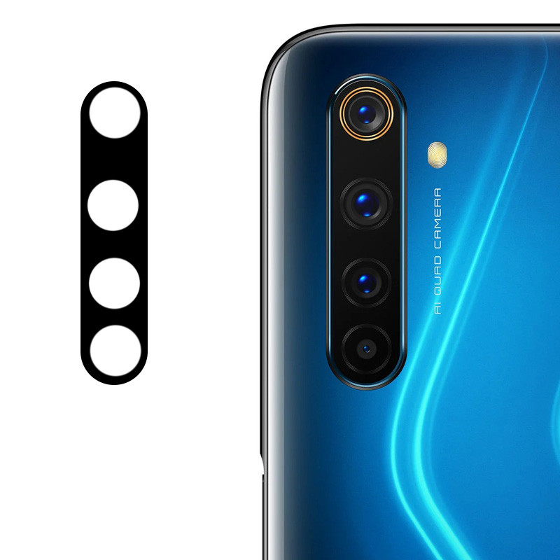 

Гибкое защитное стекло 0.18mm на камеру (тех.пак) для Realme 6 Черный (141588)