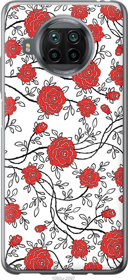 

Чохол на Xiaomi Mi 10T Lite Червоні троянди на білому тлі