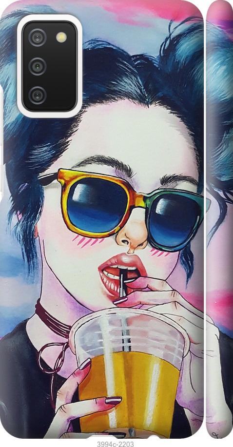 

Чехол на Samsung Galaxy A02s A025F Арт-девушка в очках
