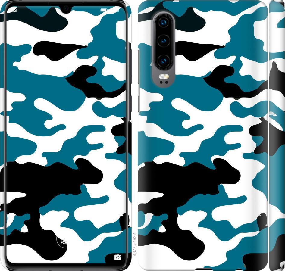 

Чехол на Huawei P30 Камуфляж прозрачный фон