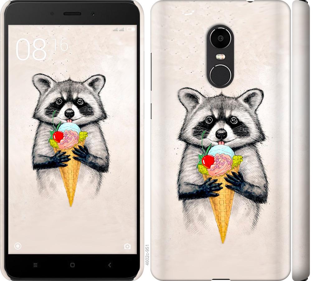 

Чохол на Xiaomi Redmi Note 4X Єнот з морозивом