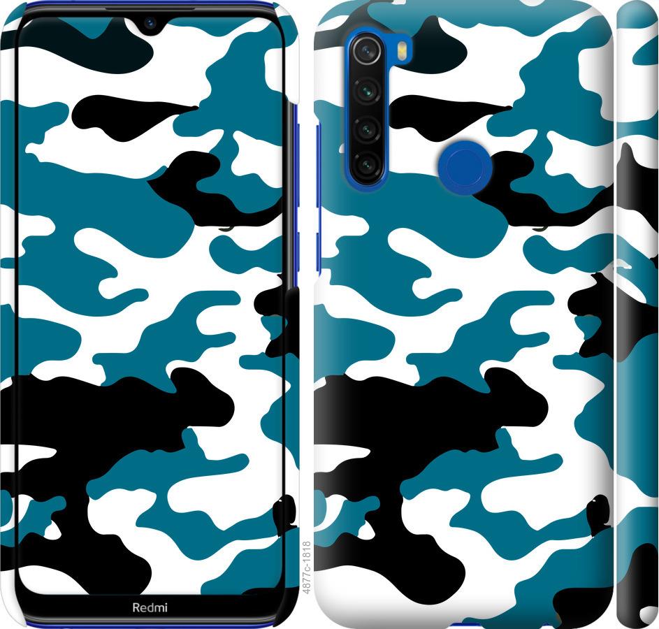 Чехол на Xiaomi Redmi Note 8T Камуфляж прозрачный фон