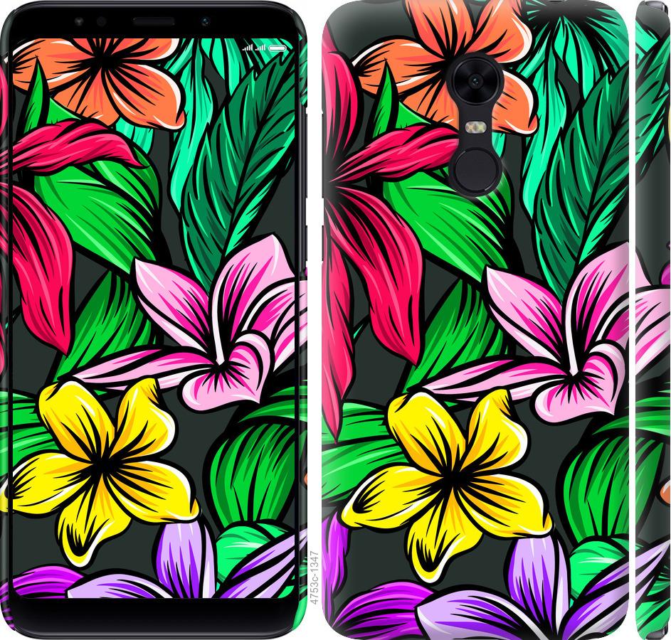 Чехол на Xiaomi Redmi 5 Plus Тропические цветы 1