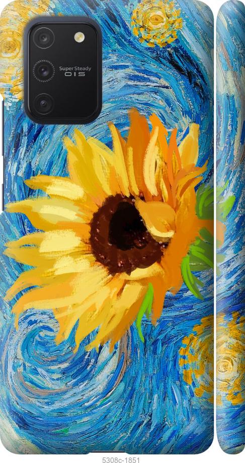 Чехол на Samsung Galaxy S10 Lite 2020 Цветы желто-голубые