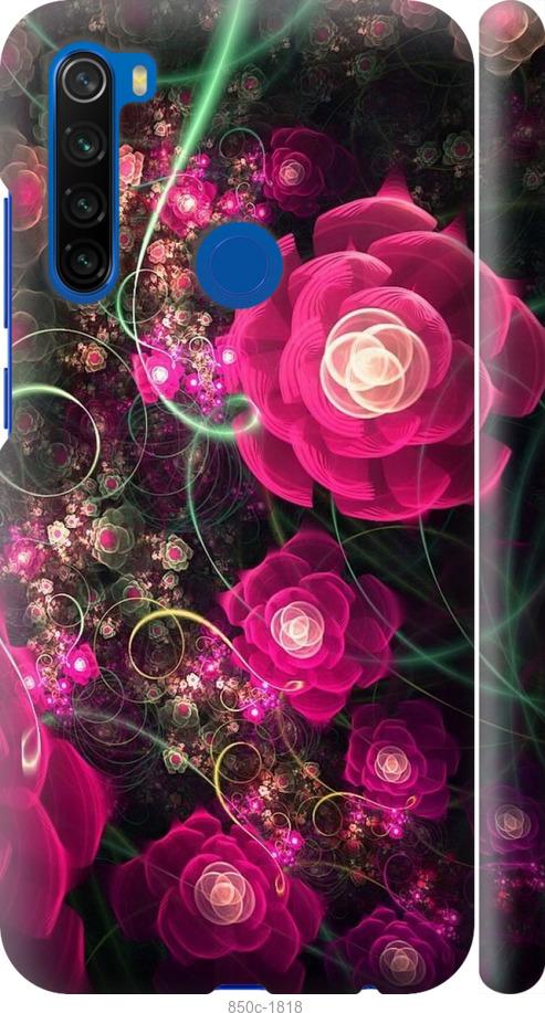 Чехол на Xiaomi Redmi Note 8T Абстрактные цветы 3