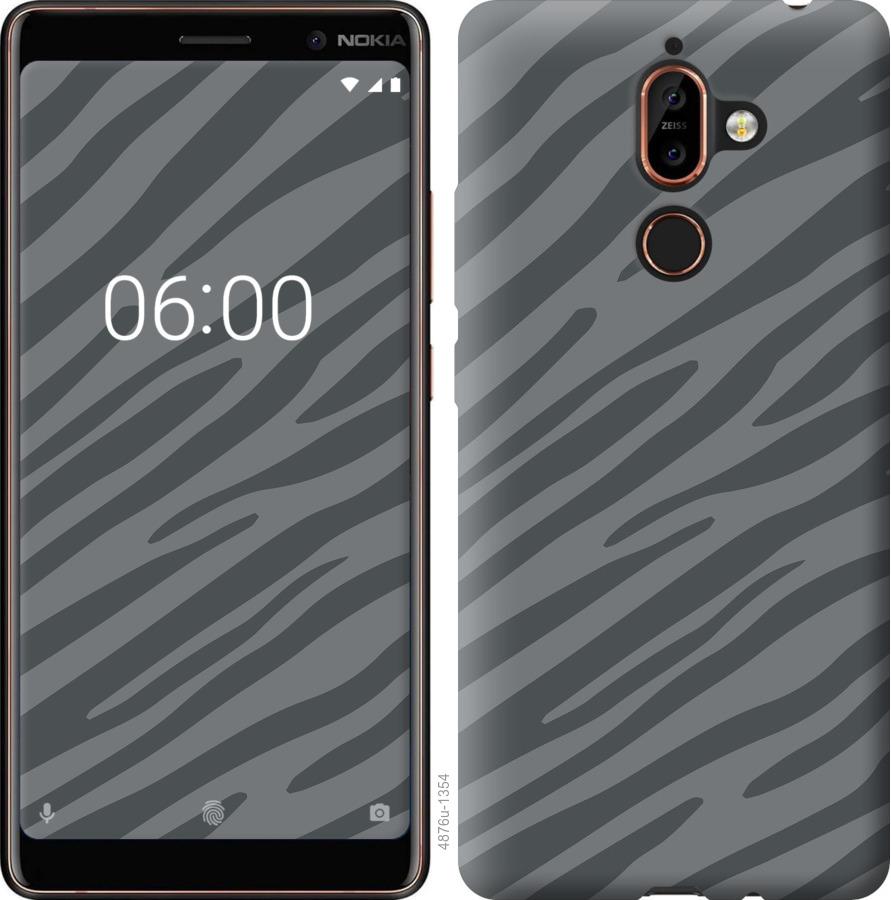 

Чехол на Nokia 7 Plus Серая зебра
