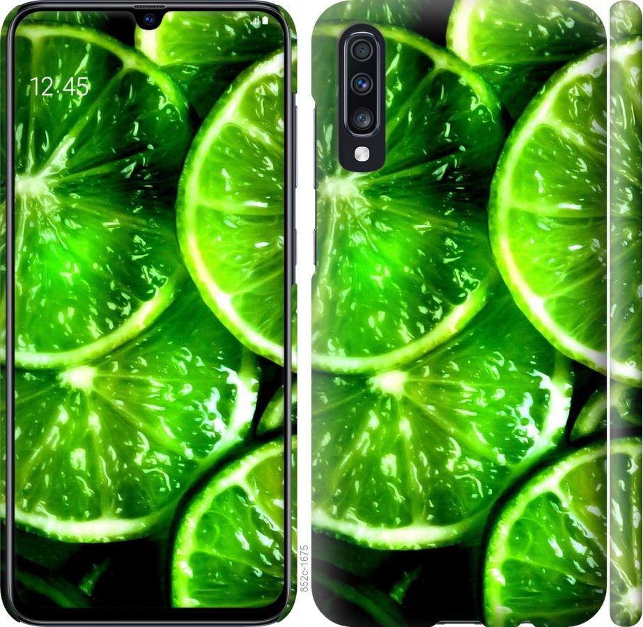 Чехол на Samsung Galaxy A70 2019 A705F Зелёные дольки лимона