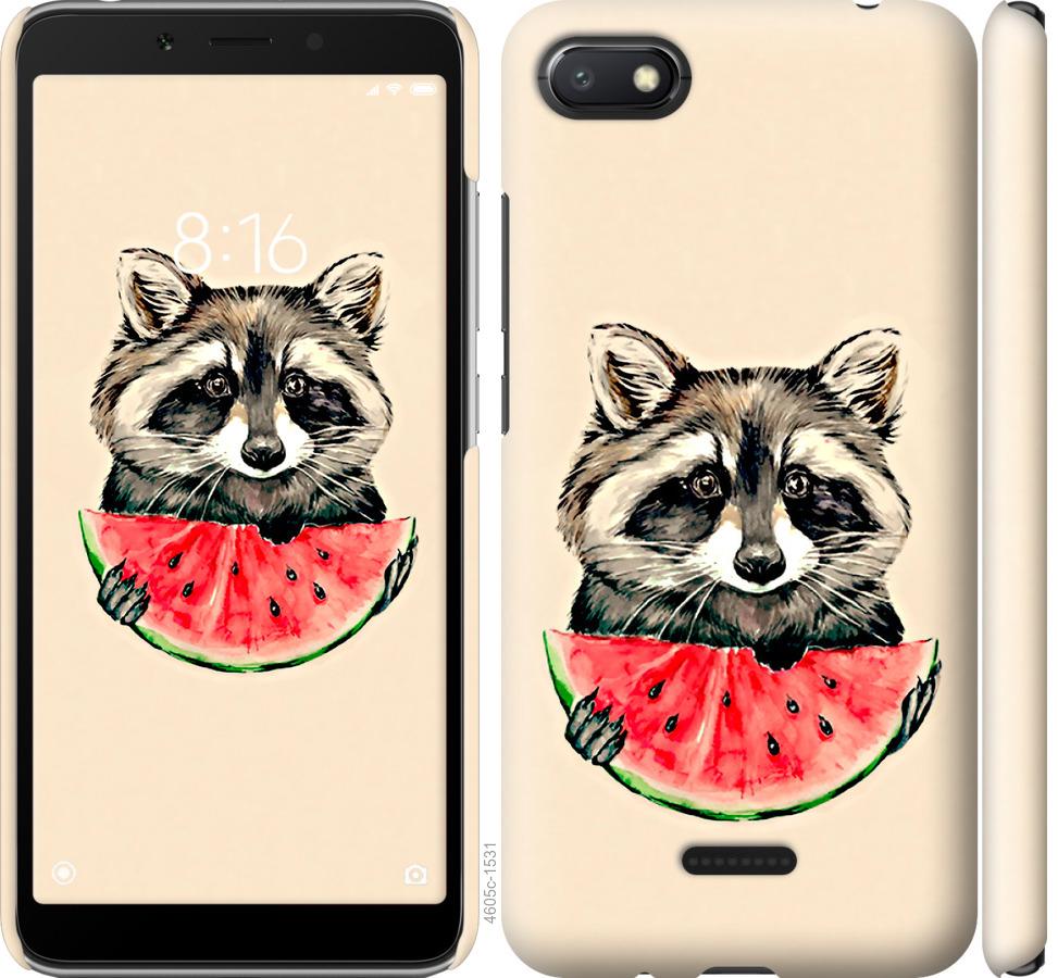 

Чехол на Xiaomi Redmi 6A Енотик с арбузом