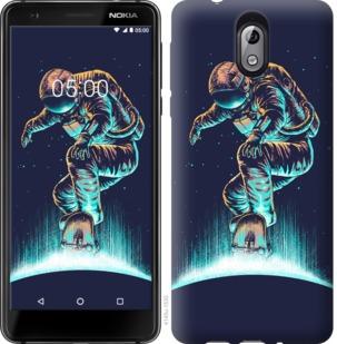

Чехол на Nokia 3.1 Космонавт на скейтборде