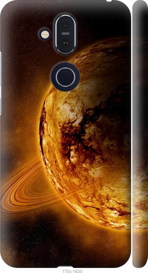 

Чехол на Nokia 8.1 Жёлтый Сатурн