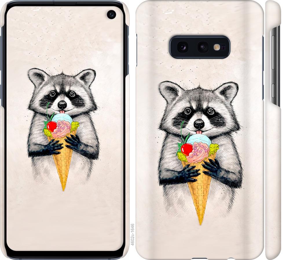 

Чохол на Samsung Galaxy S10e Єнот з морозивом