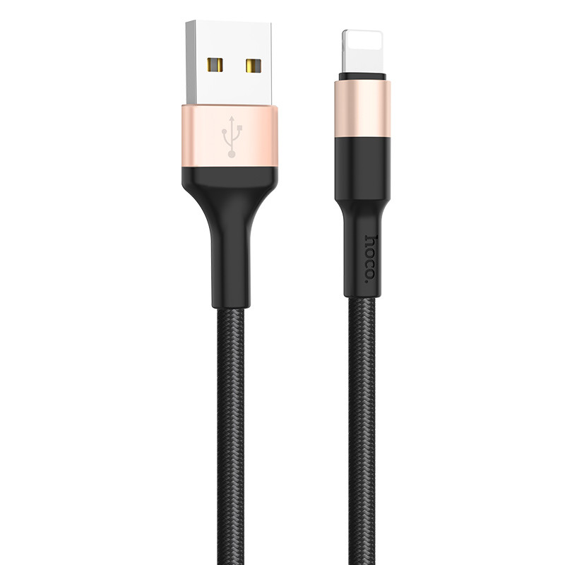 

Дата кабель Hoco X26 Xpress Lightning Cable (1m) (Чорний / золотий)