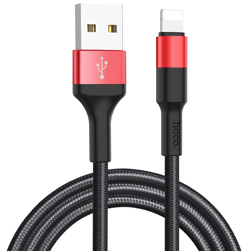 

Дата кабель Hoco X26 Xpress Lightning Cable (1m) (Чорний / червоний)