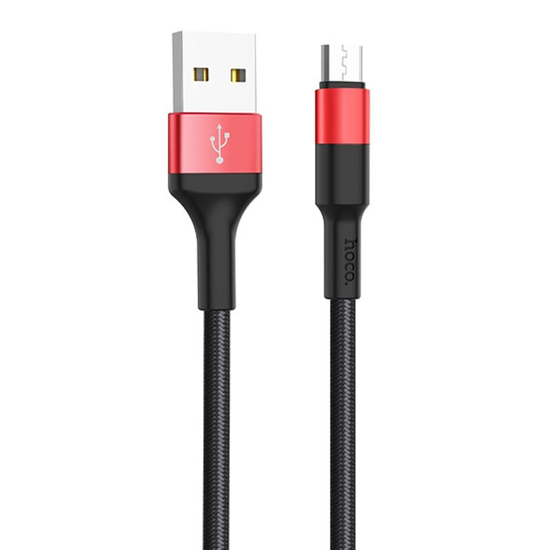 

Дата кабель Hoco X26 Xpress Micro USB Cable (1m) (Чорний / червоний)
