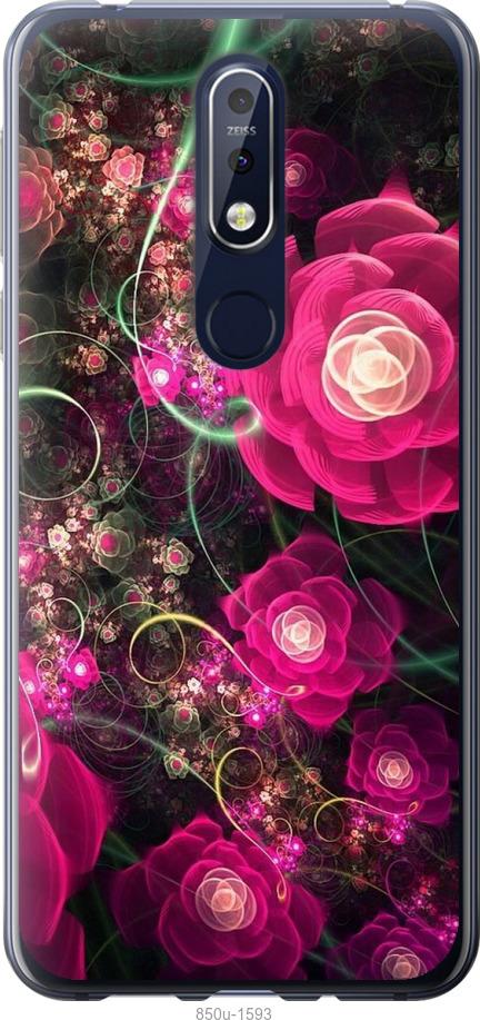 

Чехол на Nokia 7.1 Абстрактные цветы 3