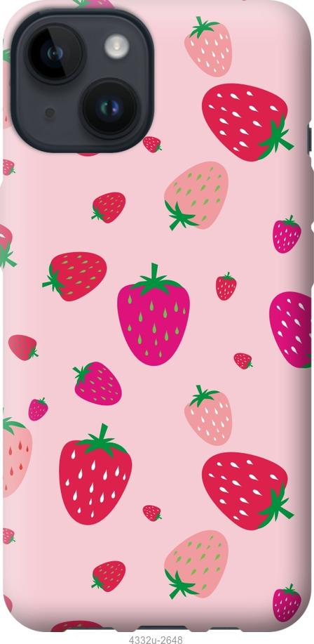 Чехол на iPhone 14 Клубнички