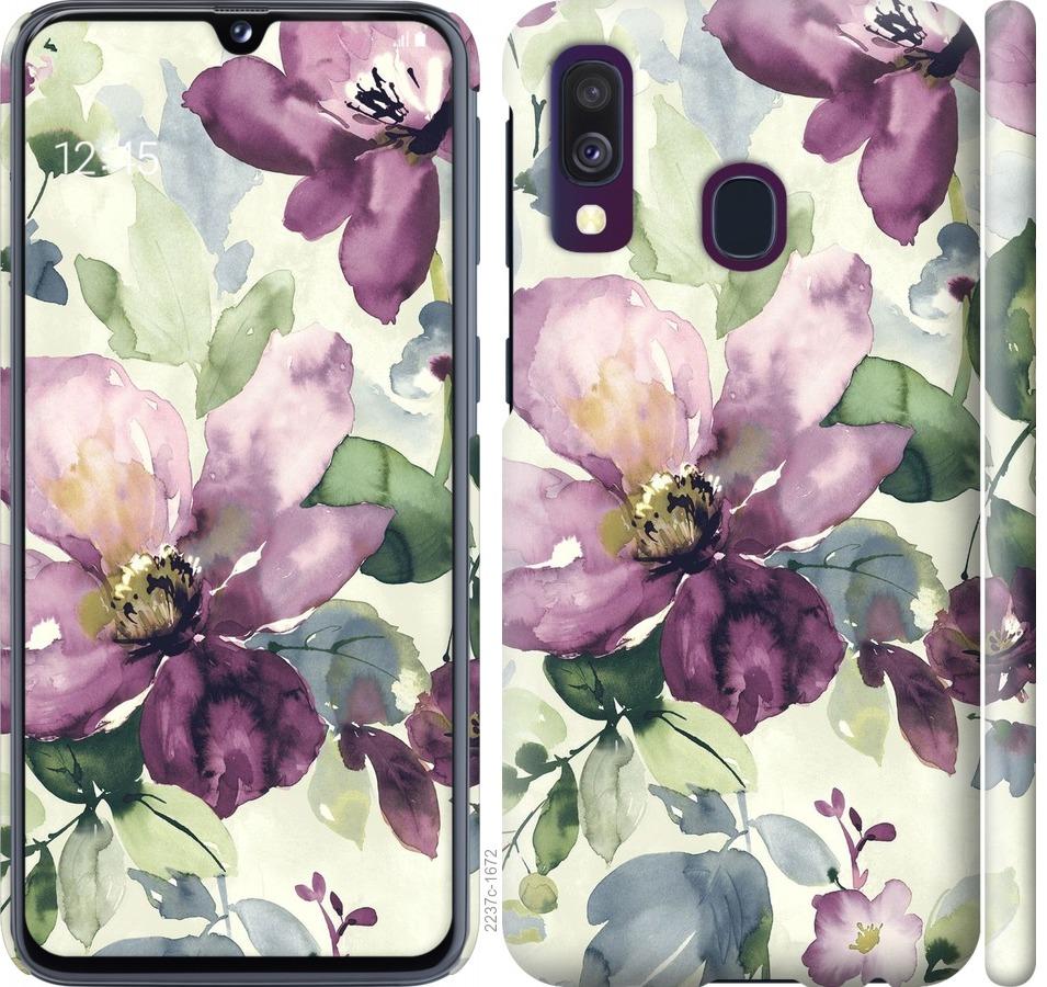 

Чохол на Samsung Galaxy A40 2019 A405F Квіти аквареллю