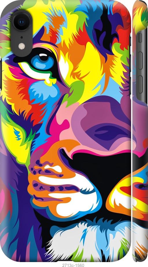 

Чохол на iPhone XR Різнобарвний лев