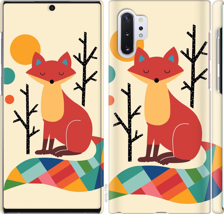 

Чехол на Samsung Galaxy Note 10 Plus Rainbow fox