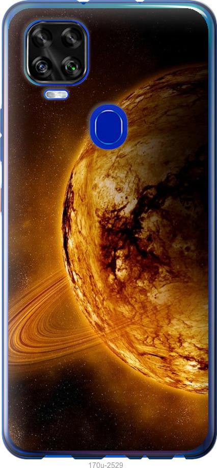 

Чехол на ZTE Blade V2020 Жёлтый Сатурн
