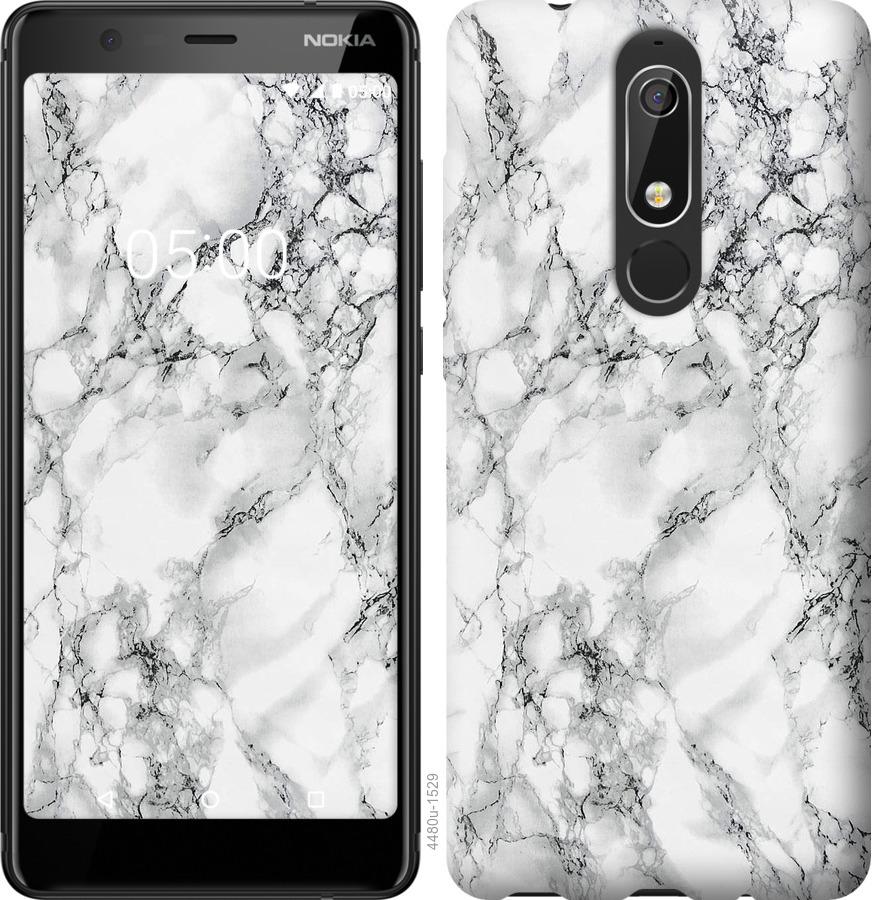

Чохол на Nokia 5.1 мармур білий