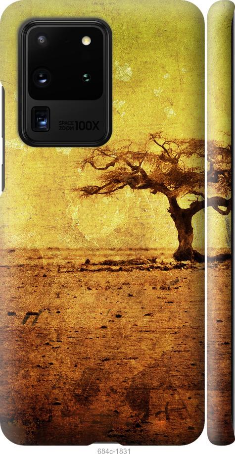 Чехол на Samsung Galaxy S20 Ultra Гранжевое дерево