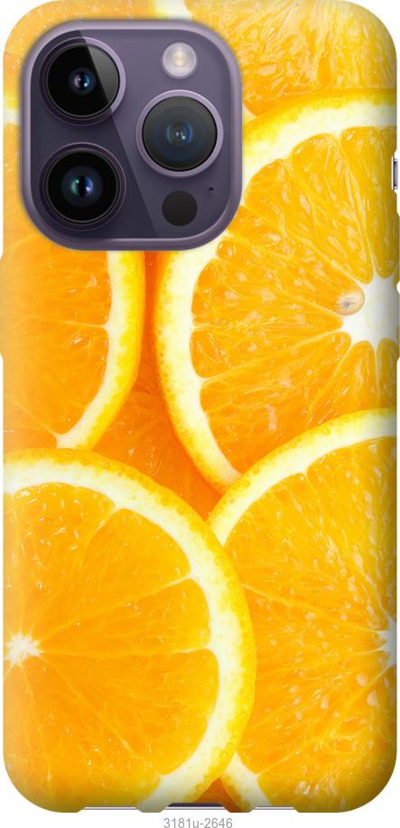 

Чохол на iPhone 14 Pro Частки апельсина