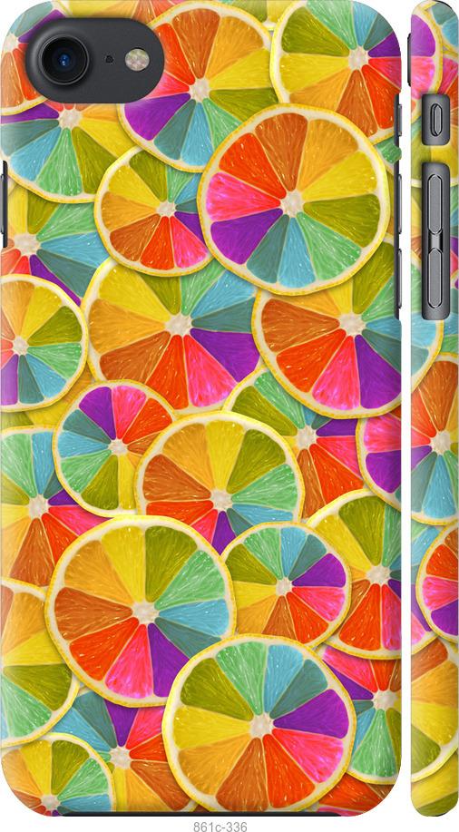 Чехол на iPhone 7 Разноцветные дольки лимона