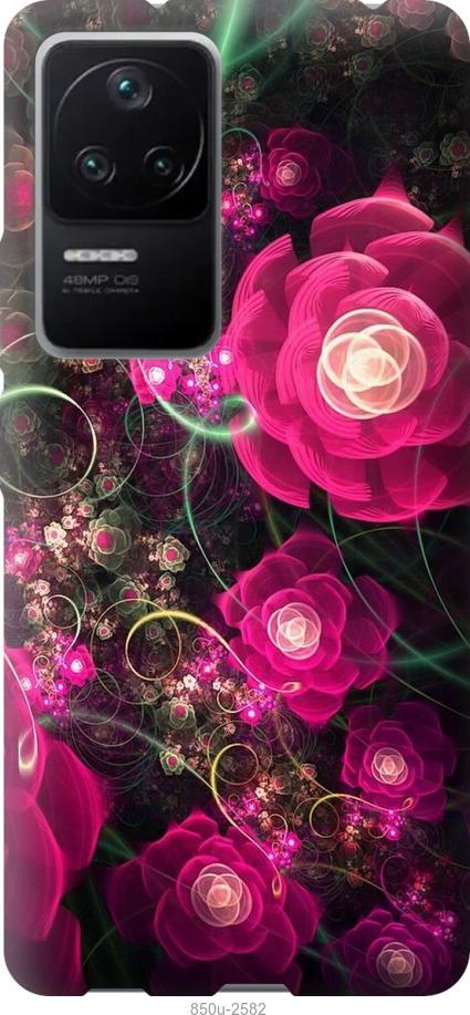 Чехол на Xiaomi Redmi K40S Абстрактные цветы 3