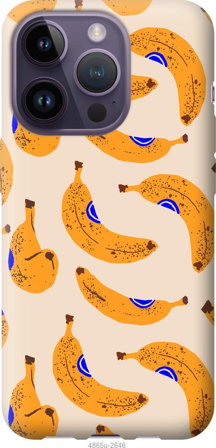 Чехол на iPhone 14 Pro Бананы 1