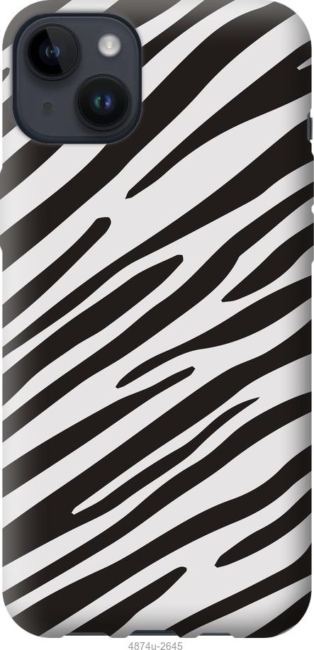 Чехол на iPhone 14 Plus Классическая зебра