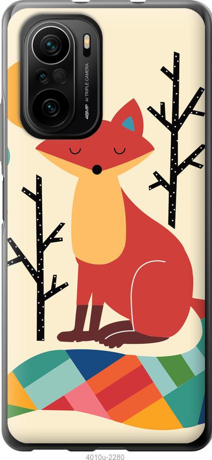 

Чехол на Xiaomi Poco F3 Rainbow fox