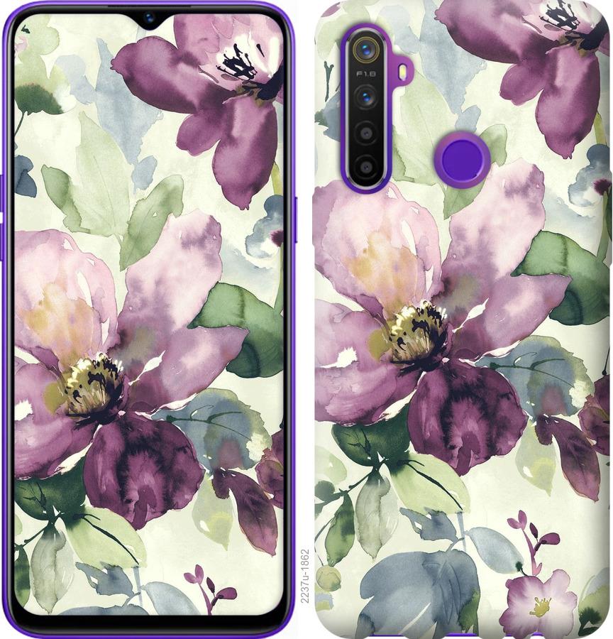 

Чохол на Realme 5 Квіти аквареллю