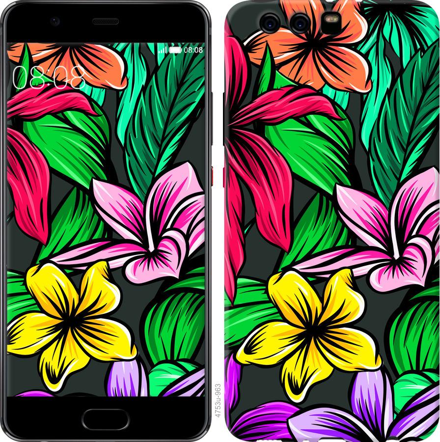 

Чохол на Huawei P10 Plus Тропічні квіти 1