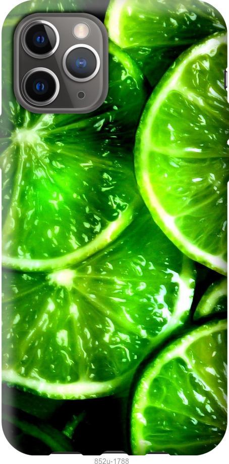Чехол на iPhone 12 Pro Зелёные дольки лимона