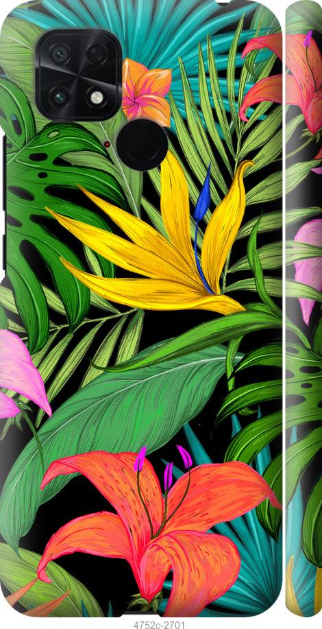 Чехол на Xiaomi Poco C40 Тропические листья 1